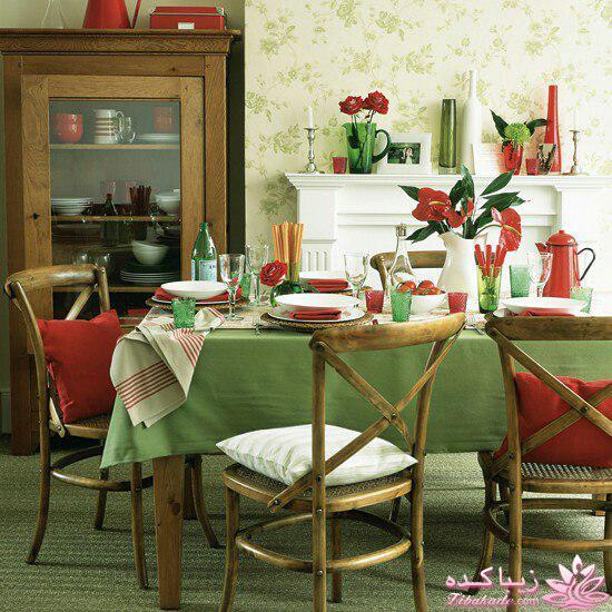 دکوراسیون سبز و قرمز 